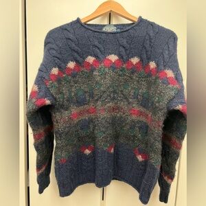 CHAPS RALPH LAUREN Wool-Blend Vintage Chunky Sweater